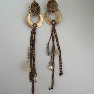 Free People Gold Dangle Earrings